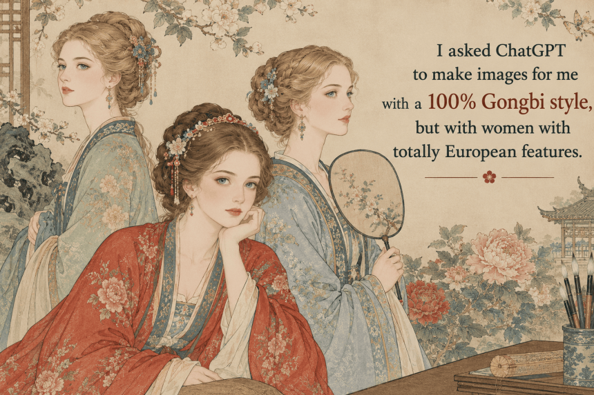I Asked ChatGPT for 100% Gongbi Style Images of Women With Totally European Features: What Works, What Breaks, and How to Get Closer